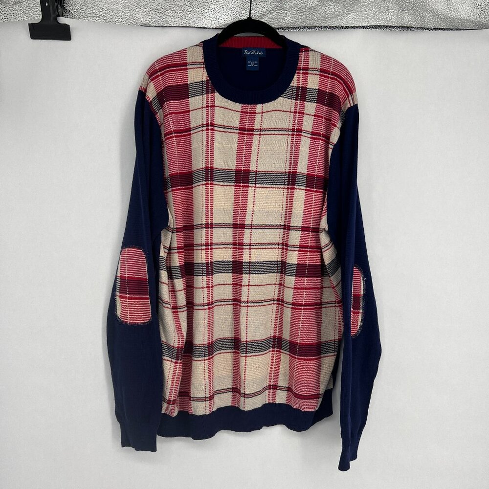 Paul Fredrick XLT Plaid Sweater 100% Cotton